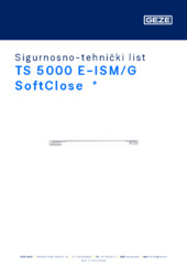 TS 5000 E-ISM/G SoftClose  * Sigurnosno-tehnički list HR