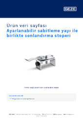 Ayarlanabilir sabitleme yayı ile birlikte sonlandırma stoperi Ürün veri sayfası TR