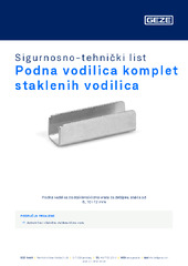 Podna vodilica komplet staklenih vodilica Sigurnosno-tehnički list HR