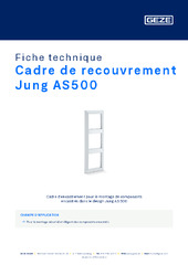 Cadre de recouvrement Jung AS500 Fiche technique FR