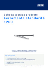 Ferramenta standard F 1200 Scheda tecnica prodotto IT