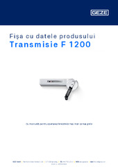 Transmisie F 1200 Fișa cu datele produsului RO