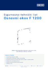 Osnovni okov F 1200 Sigurnosno-tehnički list HR