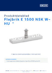 Fløjbrik E 1500 NSK W-HU  * Produktdatablad DA