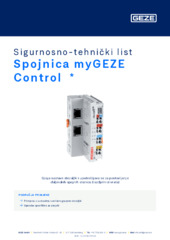 Spojnica myGEZE Control  * Sigurnosno-tehnički list HR