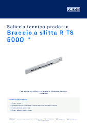 Braccio a slitta R TS 5000  * Scheda tecnica prodotto IT
