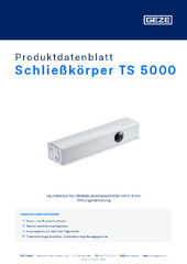 Schließkörper TS 5000 Produktdatenblatt DE