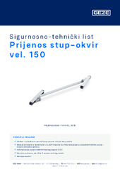 Prijenos stup-okvir vel. 150 Sigurnosno-tehnički list HR