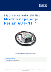 Mrežno napajanje Perlan AUT-NT  * Sigurnosno-tehnički list HR