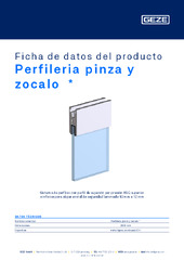 Perfileria pinza y zocalo  * Ficha de datos del producto ES