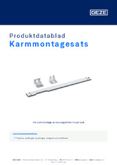 Karmmontagesats Produktdatablad SV