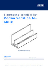 Podna vodilica M-oblik Sigurnosno-tehnički list HR