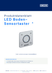LED Boden-Sensortaster  * Produktdatenblatt DE