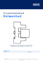 Relæenhed Produktdatablad DA