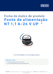 Fonte de alimentação NT 1,1 A-24 V UP  * Ficha de dados de produto PT