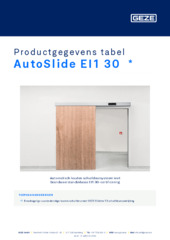 AutoSlide EI1 30  * Productgegevens tabel NL