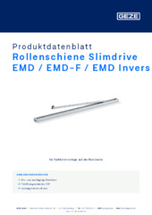 Rollenschiene Slimdrive EMD / EMD-F / EMD Invers Produktdatenblatt DE