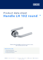 Handle LH 102 round  * Product data sheet EN