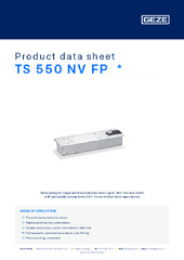 TS 550 NV FP  * Product data sheet EN
