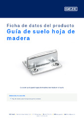 Guía de suelo hoja de madera Ficha de datos del producto ES