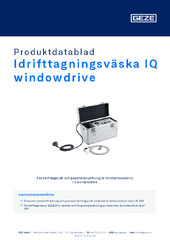 Idrifttagningsväska IQ windowdrive Produktdatablad SV