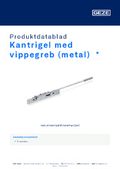 Kantrigel med vippegreb (metal)  * Produktdatablad DA