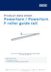 Powerturn / Powerturn F roller guide rail Product data sheet EN