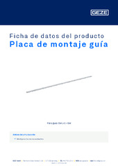 Placa de montaje guía Ficha de datos del producto ES