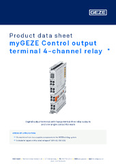 myGEZE Control output terminal 4-channel relay  * Product data sheet EN