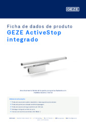 GEZE ActiveStop integrado Ficha de dados de produto PT