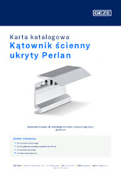 Kątownik ścienny ukryty Perlan Karta katalogowa PL