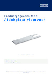 Afdekplaat vloerveer Productgegevens tabel NL