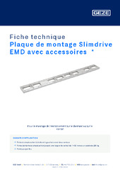 Plaque de montage Slimdrive EMD avec accessoires  * Fiche technique FR
