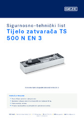 Tijelo zatvarača TS 500 N EN3 Sigurnosno-tehnički list HR