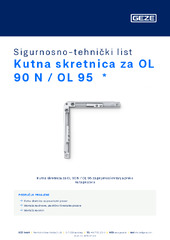 Kutna skretnica za OL 90 N / OL 95  * Sigurnosno-tehnički list HR