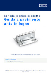 Guida a pavimento anta in legno Scheda tecnica prodotto IT