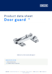 Door guard  * Product data sheet EN