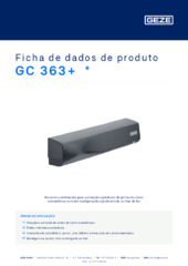 GC 363+  * Ficha de dados de produto PT