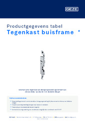 Tegenkast buisframe  * Productgegevens tabel NL