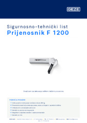 Prijenosnik F 1200 Sigurnosno-tehnički list HR