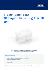Stangenführung für OL 320 Produktdatenblatt DE