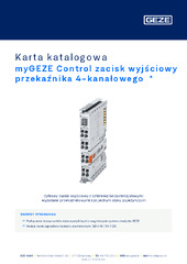 myGEZE Control zacisk wyjściowy przekaźnika 4-kanałowego  * Karta katalogowa PL