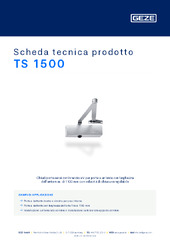 TS 1500 Scheda tecnica prodotto IT