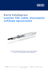 Levolan 120, szkło, mocowanie sufitowe wpuszczane Karta katalogowa PL