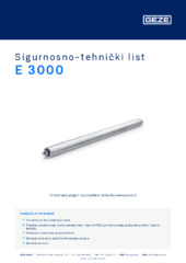 E 3000 Sigurnosno-tehnički list HR