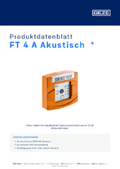 FT 4 A Akustisch  * Produktdatenblatt DE