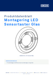 Montagering LED Sensortaster Glas Produktdatenblatt DE