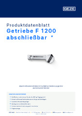 Getriebe F 1200 abschließbar  * Produktdatenblatt DE