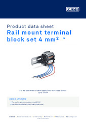 Rail mount terminal block set 4 mm²  * Product data sheet EN