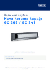 Hava koruma kapağı GC 365 / GC 341 Ürün veri sayfası TR